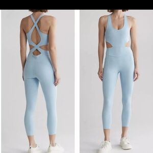 Free People Movement Women's Light Blue Jumpsuit